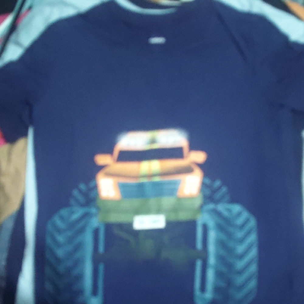 Navy Blue Monster Truck Graphic T-Shirt